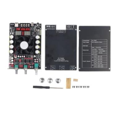 Imagem de Módulo Amplificador de Potência de Som BT 5.2 220W de Canal Duplo, Entrada AUX Estéreo Independente de Graves e Agudos Com Ajuste de Curto-circuito e Proteção Térmica