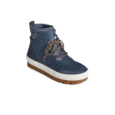 Imagem de Sperry Bota de chuva feminina Torrent com cadarço, Borracha azul-marinho, 10