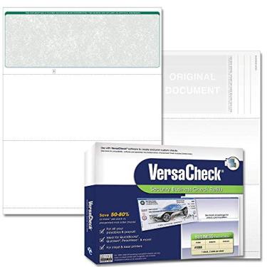 Imagem de VersaCheck Verificações seguras - 250 cheques de vouchers comerciais em branco - Verde clássico - 250 folhas formulário nº 1000 - Verifique na parte superior