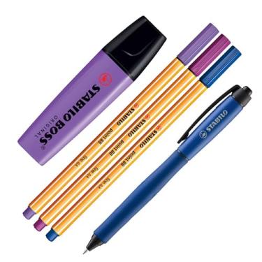 Imagem de Stabilo KIT Purple Set, Point 88 + BOSS + Pallete, 5 peças, Roxo