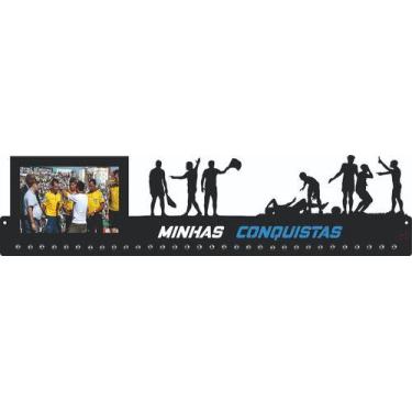 Imagem de Porta Medalha Árbitro C/ Porta Retrato Para Até 100 Medalhas - QUADRO 