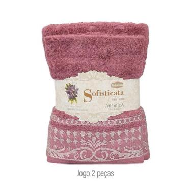Imagem de Jogo De Toalhas 2 Peças Fio Penteado Atlântica - Imperial Romance Rosa