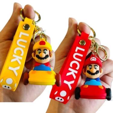 Imagem de Kit Super Mario Kart Chaveiro Personagem Coleção Chave Carro Bolsa Pre