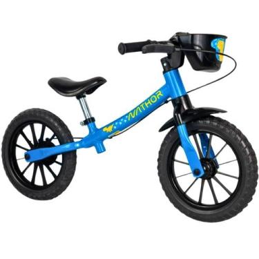 Imagem de Bicicleta Bike Infantil Aro 12 Balance Bike Masculina Azul - Nathor