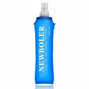 Imagem de Garrafa Squeeze Silicone Soft Leve Dobrável 500ml Newboler