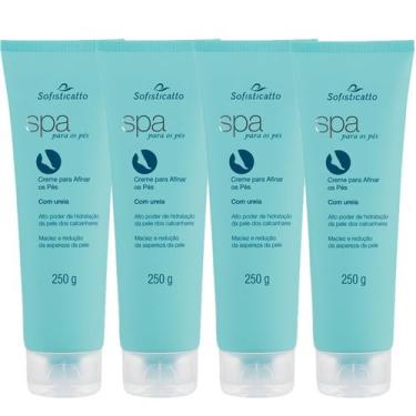 Imagem de Kit 04 Cremes Hidratante Para Afinar Os Pés Com Uréia 250g - Sofistica