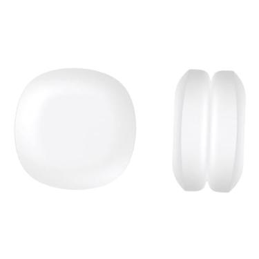 Imagem de Ioensy Pesos de cortina cobertos de borracha pequena impede o delineador de cortina de soprar à prova d'água para festa de casamento ao ar livre, Branco