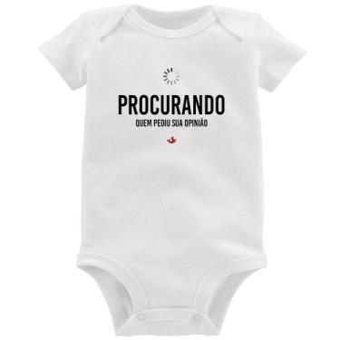 Imagem de Body Bebê Procurando quem pediu sua opinião - Foca na Moda, Branco, G
