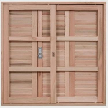 Imagem de Janela de Madeira Veneziana 120x100cm Com Caixilho 12cm ewk 230 Rondosul