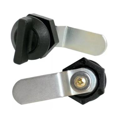 Imagem de Fecho Preto Manopla Lingueta Quadro Comando Painel 1 Unidade