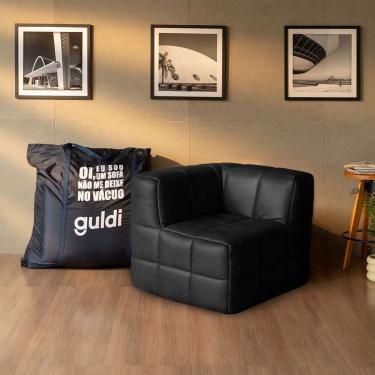 Imagem de Módulo Canto Sofá Guldi Popup Corino Preto