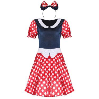 Imagem de Fantasia Feminina Cosplay Minnie Vermelha 86Cm (Xg)