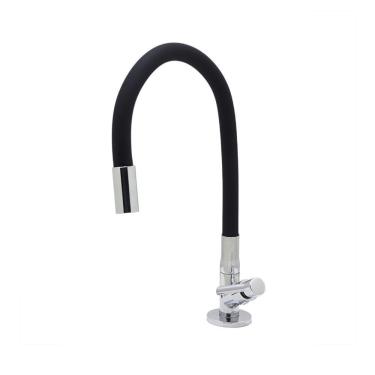 Imagem de Torneira Pia Cozinha Bancada Gourmet Color Preto Fosco 1/4V