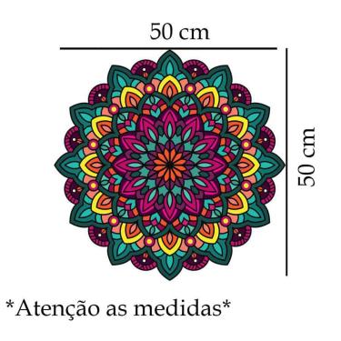 Imagem de Adesivo De Parede Mandala Colorida Mod03