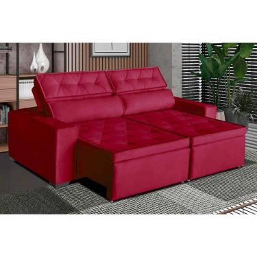 Imagem de Sofá áustria 3 Lugares 1,80 Cm - De Casa Décor E Estofados Vermelho