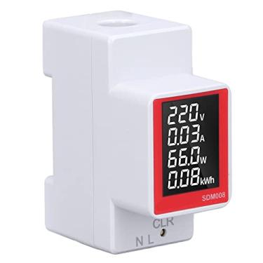 Imagem de AC Digital Display Medidor Tipo de Trilho Power Voltímetro Energia Função Clara da CAC Multifuncional LCD Screen ABS SDM008 para Escritório Em Casa