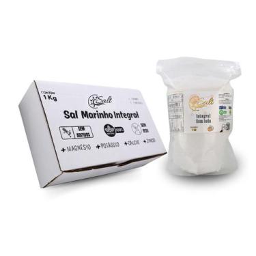 Imagem de Sal Marinho Integral Sem Iodo 100% Natural Moido 1kg Puro - Salt