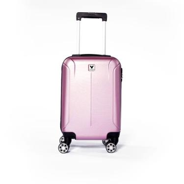 Imagem de Mala de Bordo Pequena para Viagem Vilabon Vb0219 Abs Cadeado Integrado Rodas Duplas 360 Rosa Tam P