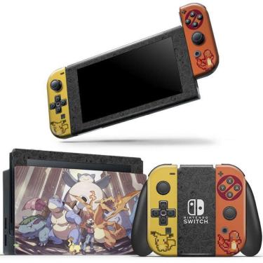 Imagem de Skin Adesivo Protetor Para Nintendo Switch Pokémon Red Charizard Pikachu B4