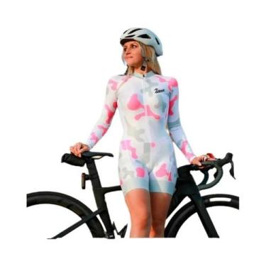 Imagem de Macacão de Ciclismo Feminino XAMA Manga Comprida - Design Apertado com