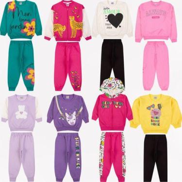 Imagem de Kit 6 Peças De Moletom Infantil Feminino Inverno Menina Tam 3 - Kitili