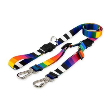 Imagem de Dog Trip Brasil Coleira Guia Dupla Para Cães Cachorro Adestramento Passeio Tamanho Porte Grande Médio Pequeno (M, Miconos)