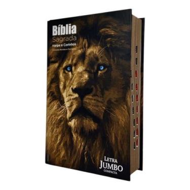 Imagem de Bíblia Sagrada Pentecostal Letra Jumbo Índice Harpa Coros Assembleia -