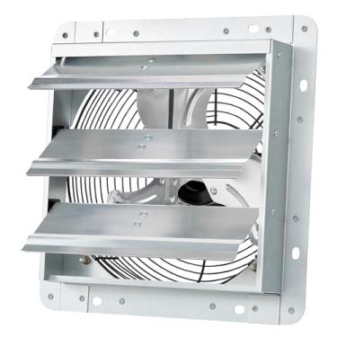 Imagem de GCJ Exaustor De Parede De 10 Polegadas Com Veneziana, Alta Velocidade De 1630 Rpm, Ventilador De Sótão, Adequado Para Ventilação, Extração E Exaustão Em Garagens, Estufas, Lojas, Sótãos E Galpões