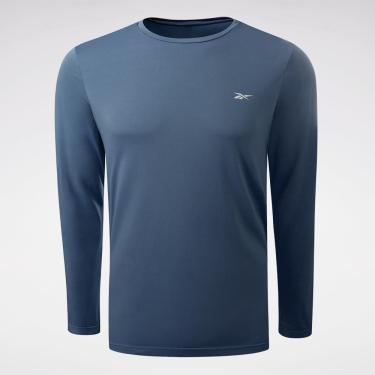 Imagem de Camiseta Reebok Manga Longa Agile Masculina Azul M