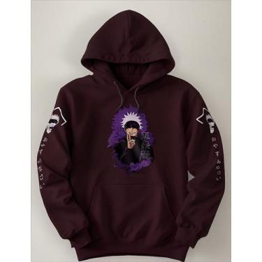Imagem de Blusa Moletom Canguru Capuz E Bolso Satoru Gojo Personagens - Lobo Set