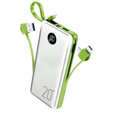 Imagem de Carregador Portátil 20000 mah Power Bank 3em1 para Iphone e Samsung - 