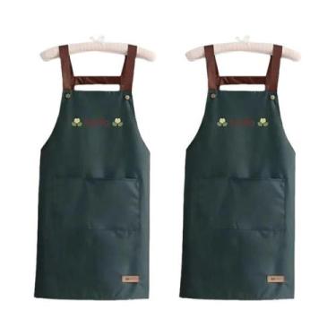 Imagem de Avental de Cozinha Impermeável Sem Mangas com Bolsos - Ideal para Chef