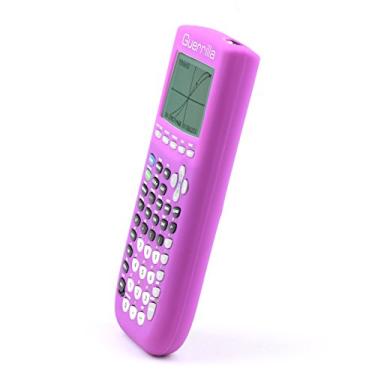 Imagem de Guerrilla Capa de silicone para calculadora gráfica Texas Instruments TI-84 Plus, roxa