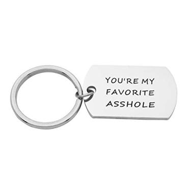 Imagem de Chaveiro engraçado com etiqueta de cachorro Eilygen para presente de marido, namorado, safado, presente para ele