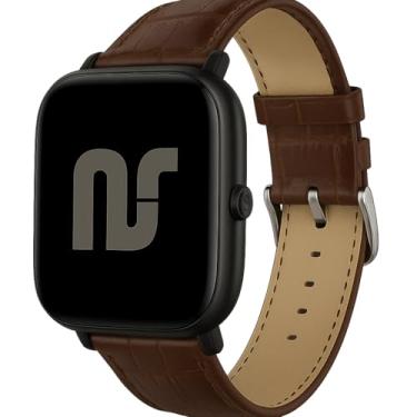 Imagem de Pulseira NSmart compatível com Huami Amazfit GTS (BIP 2 geração) (Marrom em couro)