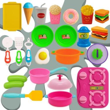 Imagem de Comidinha Brinquedo Masterchef Cozinha Fogão Panela Lanches - STORE SH
