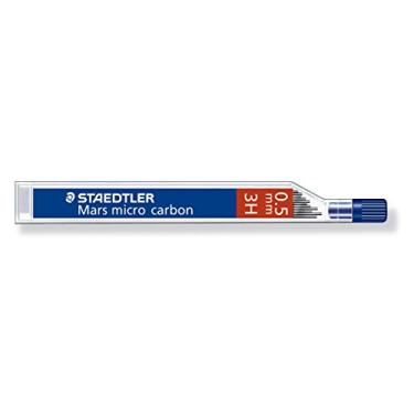 Imagem de Staedtler Micro Mars grafite de lapiseira de carbono, 0,5 mm, 3H, 60 mm x 12 (250 05 3H)