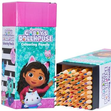 Imagem de Gabby's Dollhouse Lápis de colorir para crianças – Caixa de colorir com 72 lápis de cores sortidas – Presentes para meninas
