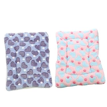 Imagem de Angoily Almofada para caixa de cachorro, 2 peças, almofada de algodão espessa para animais de estimação, almofada confortável, tapete para gatos domésticos, lavável na máquina, cobertores para gatos