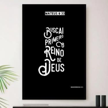 Imagem de Genérico, Quadro Salmo Mateus 6:33 Fé Oração Decorativo A4 23x33cm