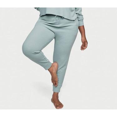 Imagem de Calça Jogger De Pijama Victorias Secret Henley Waffle Glow
