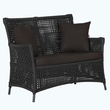 Imagem de Sofá Igapó 2 Lugares E Mesa Varanda Jardim Piscina área Preto