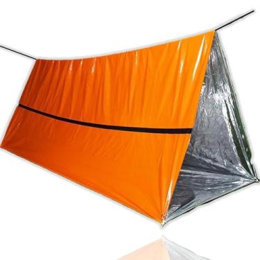 Imagem de Tenda Barraca Térmica Abrigo de Emergência Sobrevivência Impermeável Resistente Corta Vento