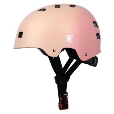 Imagem de RRK Capacete De Bicicleta Para Jovens E Crianças, Skate, Crianças 3 A 5 Anos, 8 10 12 14 Ajustável Multiesportivo, Scooter, Patinete (Degradê Rosa Pêssego, Pequeno)