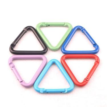 Imagem de ABCOOL 12 Peças Clipes De Chaveiro Em Formato Triangular Mini Mosquetão Pequeno - 2" Alumínio Durável Liberação Rápida Travamento Automático D Clipe Mola Para Casa Rv Acampamento Pesca Caminhada Via