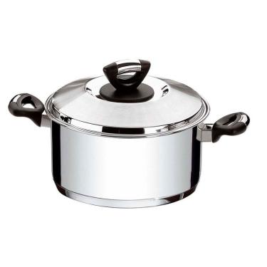 Imagem de Caçarola Funda Solar Baquelite Inox 20cm Tramontina Preto Com Inox