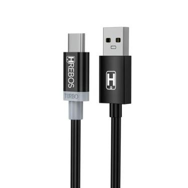 Imagem de Cabo Turbo 1 metro para Samsung M12 M22 M32 M42 M62 - Hrebos, Preto