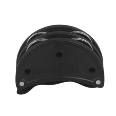 Imagem de menolana Tamborim de pé com sinos de metal leve com tira elástica, acessório de instrumento de percussão para festa, Preto