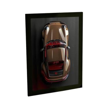 Imagem de Quadro Decorativo Carro Esportivo Marrom E Preto Decoração Poster Quarto Sala