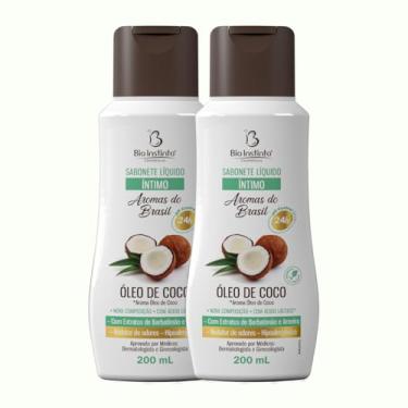 Imagem de 2 UNDs Sabonete Líquido Íntimo ÓLEO DE COCO 200 ml Bio Instinto (c/Extrato de Barbatimão e Aroeira)